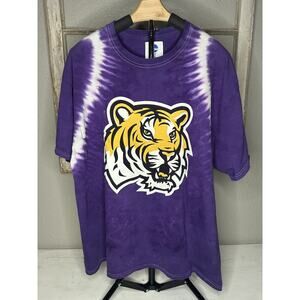 LSU Tigers Purple Tie Dye T-shirt XL By KA, Inc. College Sports Tiger Fans